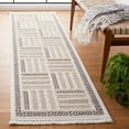 thumbnail image 2 of SAFAVIEH Urban Huntington High Low Box Striped with Fringe Runner Rug, Beige/Ivory, 2'2" x 8', 2 of 8