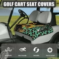 thumbnail image 3 of Renewold Golf Cart Seat Cover with 4 Pockets Soft Quick Dry Non-Slip Golf Cart Cloth Seat Cover Compatible with EZGO Yamaha and More 2 Person Club Cars, Sunflower Leopard Print Green, 3 of 7