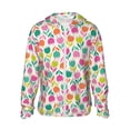 thumbnail image 1 of KLL Tulipes Imprimé Fleurs Hommes Femmes UPF 50+ Protection Solaire Veste à Capuche Manches Longues Pêche Randonnée Performance Chemise-TTG, 1 of 7