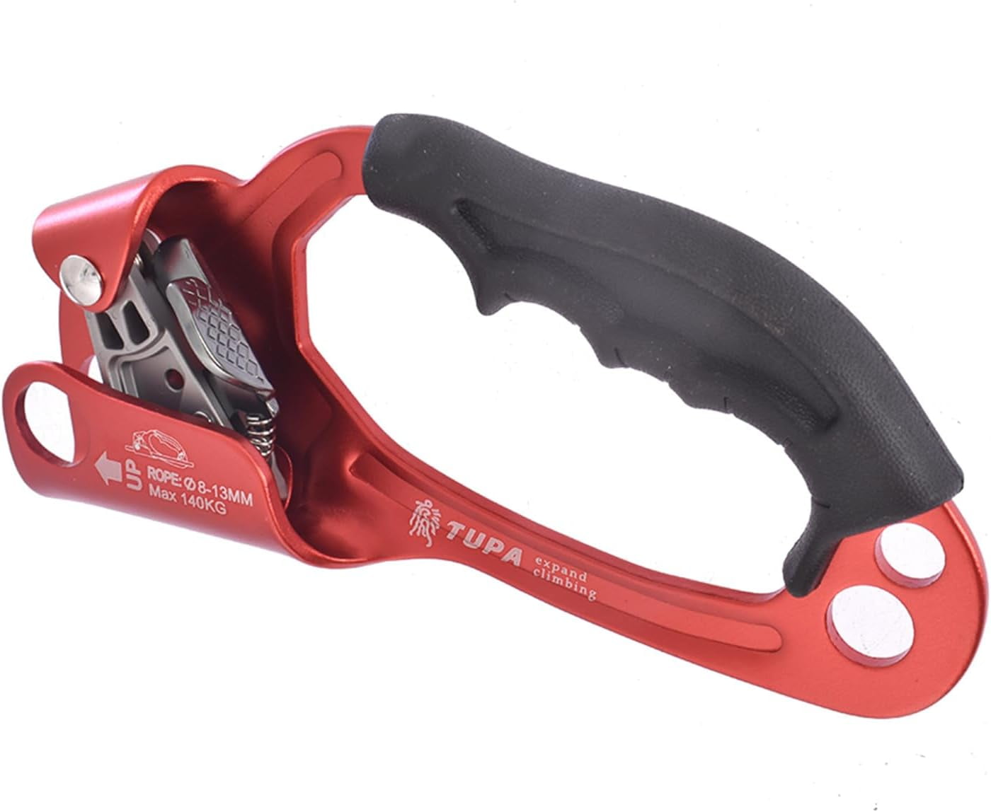 netuera Climber (Right Hand+Red) Climbing Equipment Handled Rope Clamp Ergonomic Design for Easy Ascents