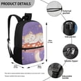 thumbnail image 5 of Jeiento Cute Cat Backpack for Girls Elementary School Bookbag Back Pack Purse Mushroom Schoolbag Rucksack for Preschool Students Daypack Back To School Stuff Supplies Purple, 5 of 6