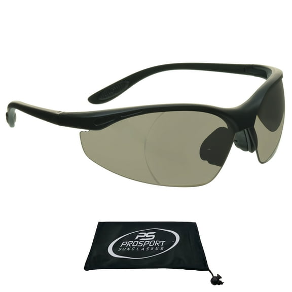 proSPORT Safety Readers Reading Glasses Sport Wrap Men Women Black NOT BIFOCAL