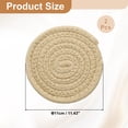 thumbnail image 2 of 2Pcs Manteles Individuales Redondos Trenzados, 4.3" Manteles Tejidos para Mesa de Cocina para Decoración de Granja (Beige), 2 of 7