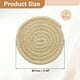 thumbnail image 2 of 2Pcs Manteles Individuales Redondos Trenzados, 4.3" Manteles Tejidos para Mesa de Cocina para Decoración de Granja (Beige), 2 of 7