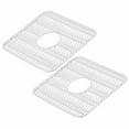 thumbnail image 2 of 2 Pc Protective Kitchen Sink Mat Dish Rack Cushion Drainer Pad White 11" x 12", 2 of 4