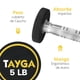 thumbnail image 3 of Par de Mancuernas Redondas de Acero y Caucho Tayga 5 LB., 3 of 5
