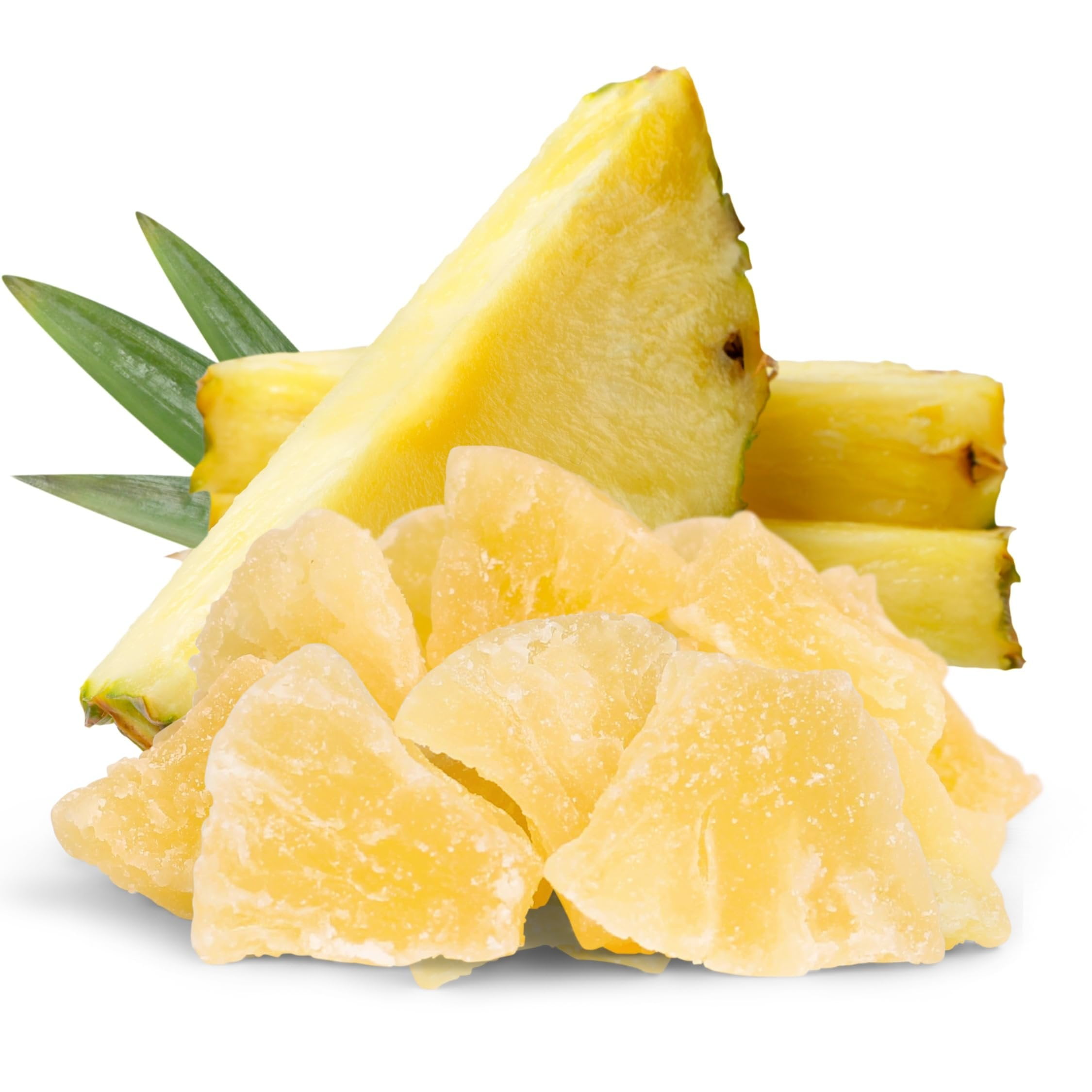 Delicious Dried Pineapple Chunks by It's Delish - 2.5 Lbs Reusable Jumbo Container  Lightly Sweetened Candied Fruit, Low Sugar, Vegan & Kosher Dry Fruit Snacks