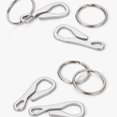 thumbnail image 2 of Carabiner Key Chains Ring Hanger 5 Pcs Coat Stainless Steel Fob Buckle Durable Clamp, 2 of 6