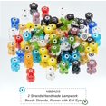thumbnail image 6 of 100Pcs Flower Shaped Evil Eye Bead Flat 7mm Handmade Lampwork Beads, 6 of 9