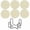 White, variant on Cinvoph 6pcs Drink Coasters with Holder Set Cotton Woven Absorbent Coasters for Drinks, Minimalist Table Insulating Mats 4.5" C#Coffee