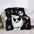 thumbnail image 3 of Goofa The Nightmare Before Christmas Pattern Fleece Throw Blanket for Couch, Soft Checkered Flannel Blanket for Sofa, Warm Cozy Decorative Blanket Fall Decor Gift-60"x50", 3 of 6