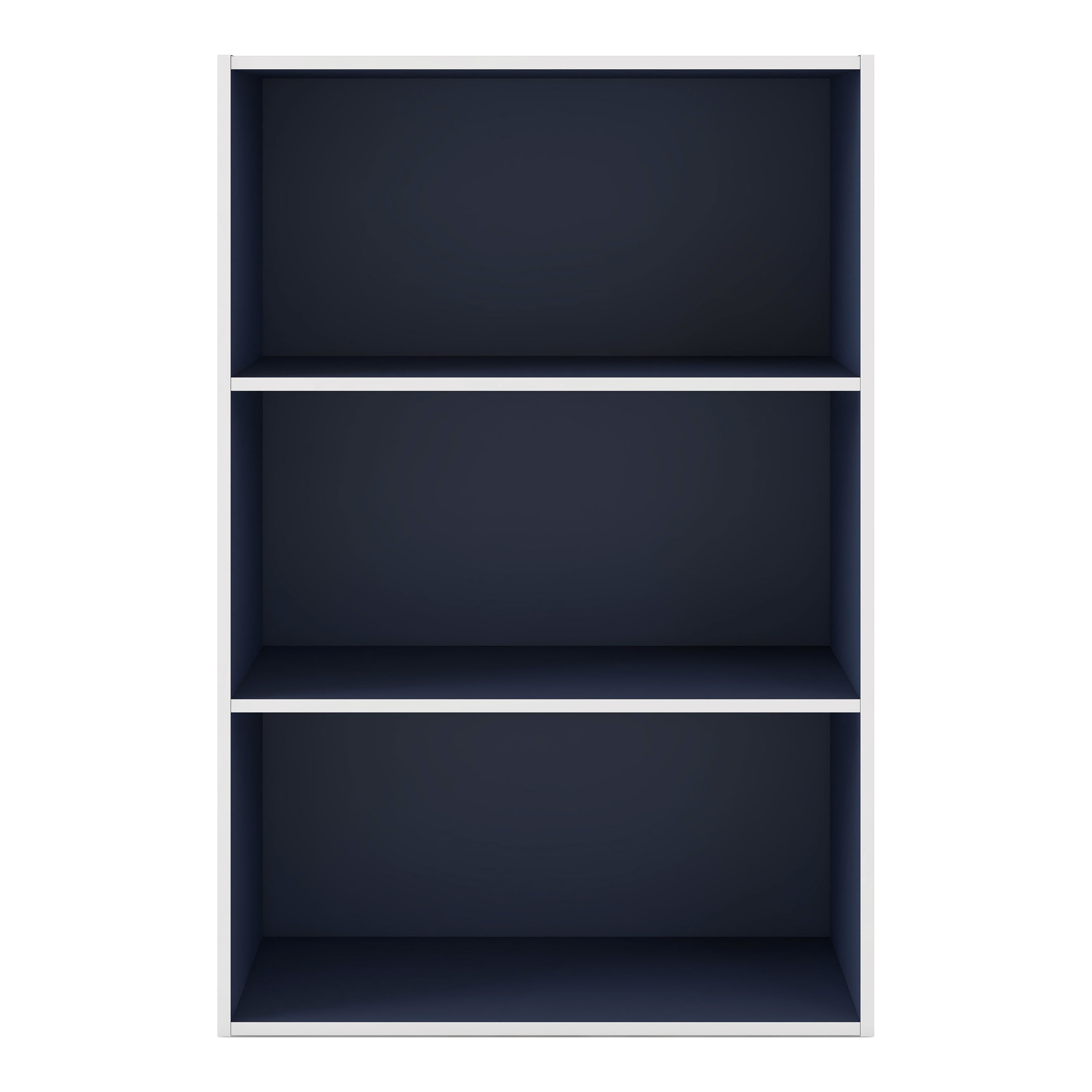 Furniture of America Brooks Stackable 3-Tier Wood Steel Blue Bookcase