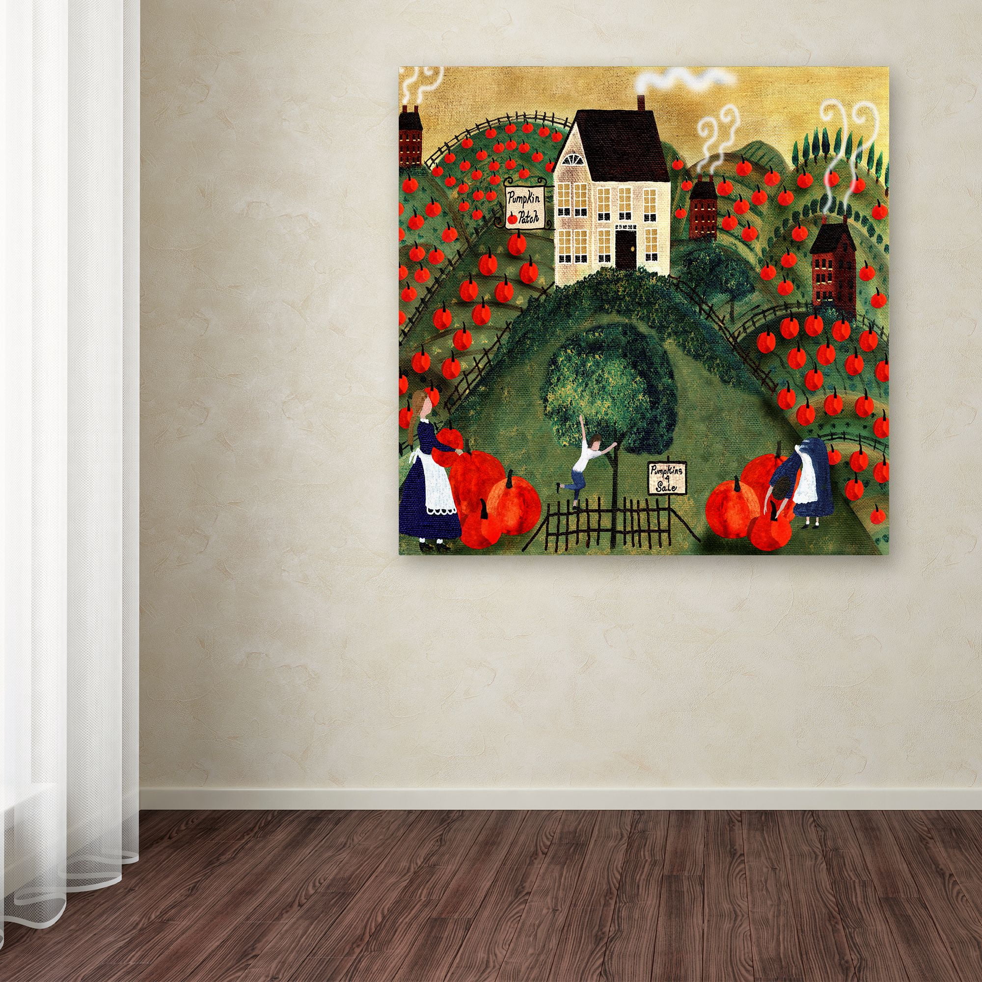 Trademark Fine Art 'Pumpkin Hill Farm' Canvas Art by Cheryl Bartley