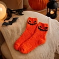 thumbnail image 4 of Evdexr Halloween Socks Women Soft Spooky Fuzzy Socks Cozy Causal Lounge Sock for Stuffers Gifts Halloween with Pumpkin Bat Graphic, 4 of 6