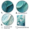 thumbnail image 5 of Designart "Swirling Serenity In Aqua Blue And White I" Abstract Spirals Picture Framed Canvas Wall Art, 5 of 5
