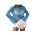 thumbnail image 5 of Franhais Women Swimsuit Cover-Ups Knitted Pullover Tops and Women Foldable Roll Up Sun Hats, 5 of 8
