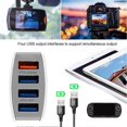 thumbnail image 4 of 4-Port USB 3.0 Fast Car Charger Quick Charge Blue LED with Smart IC ABS, 4 of 5