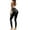 Black, variant on Women's Seamless High Waist Yoga Pants with Back Bow Detail Tummy Control Workout Leggings