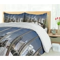 thumbnail image 5 of Ambesonne Office Duvet Cover Sets, Business Room City, 2-King, Grey Black Blue, 5 of 7