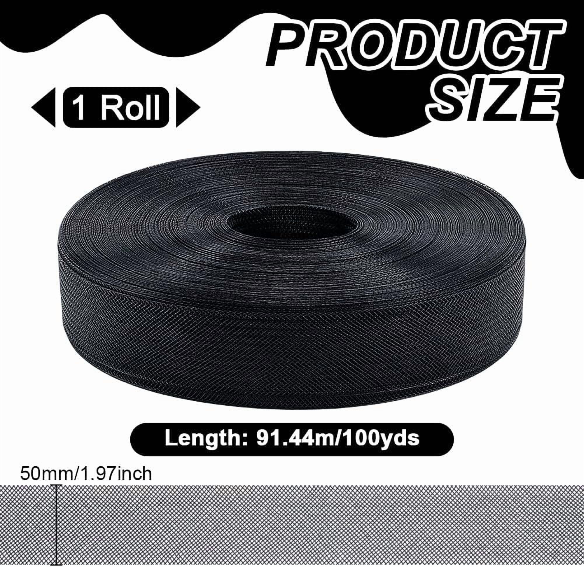 100 Yards Stiff Horsehair Braid 2 Inch Wide for Polyester Boning Sewing Dance Gowns Formal Dress Shaping Trimming Hair Ribbon Accessories Black Black
