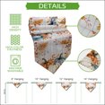 thumbnail image 5 of Orange Blue Fall Table Runner Linen Burlap Table Runner 70 Inches Long Vintage Pumpkins Thanksgiving Autumn Leaves Dresser Scarves for Kitchen Island Coffee Dining Room Party Holiday Decor 13"x70", 5 of 8