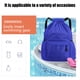 thumbnail image 5 of Mochila con cordón y bolsillo húmedo | Bolsa de gimnasia resistente al agua | Saco de cincha ligera de tela Oxford para natación en la playa, deportes de viaje | Unisex | Cremallera y bolsillos, 5 of 5