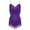 Purple, variant on TiaoBug Women's Salsa Latin Dance Dress Fringe Tassels Camisole Leotard Sleeveless Rhinestones Mesh Bodysuit Royal Blue M