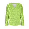 thumbnail image 6 of Women's Long Sleeve Tops 2026 Trendy Polka Dot V Neck Pullover Shirts Spring Causal Loose Fit Tunic Dressy Blouse, 6 of 7