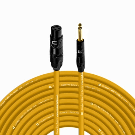 Coluber Cable - 3-Pin XLR Female to 1/4 TS Male 3-Pin Microphone Connector