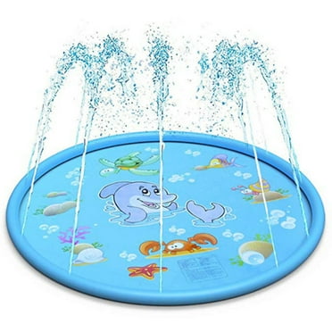MISSMILE Splash Pad for Kids and Pets, Durable Inflatable Pool, Fun Pool Toys, Large Dog Pool