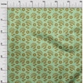 thumbnail image 3 of oneOone Rayon Green Fabric Asian Floral Block Craft Projects Decor Fabric Printed By The Yard 56 Inch Wide, 3 of 4