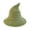 Green, variant on Vintage Pointed Witch Hat, Wide Brim Wizard Cap, Gothic Party Renaissance Fair Headwear