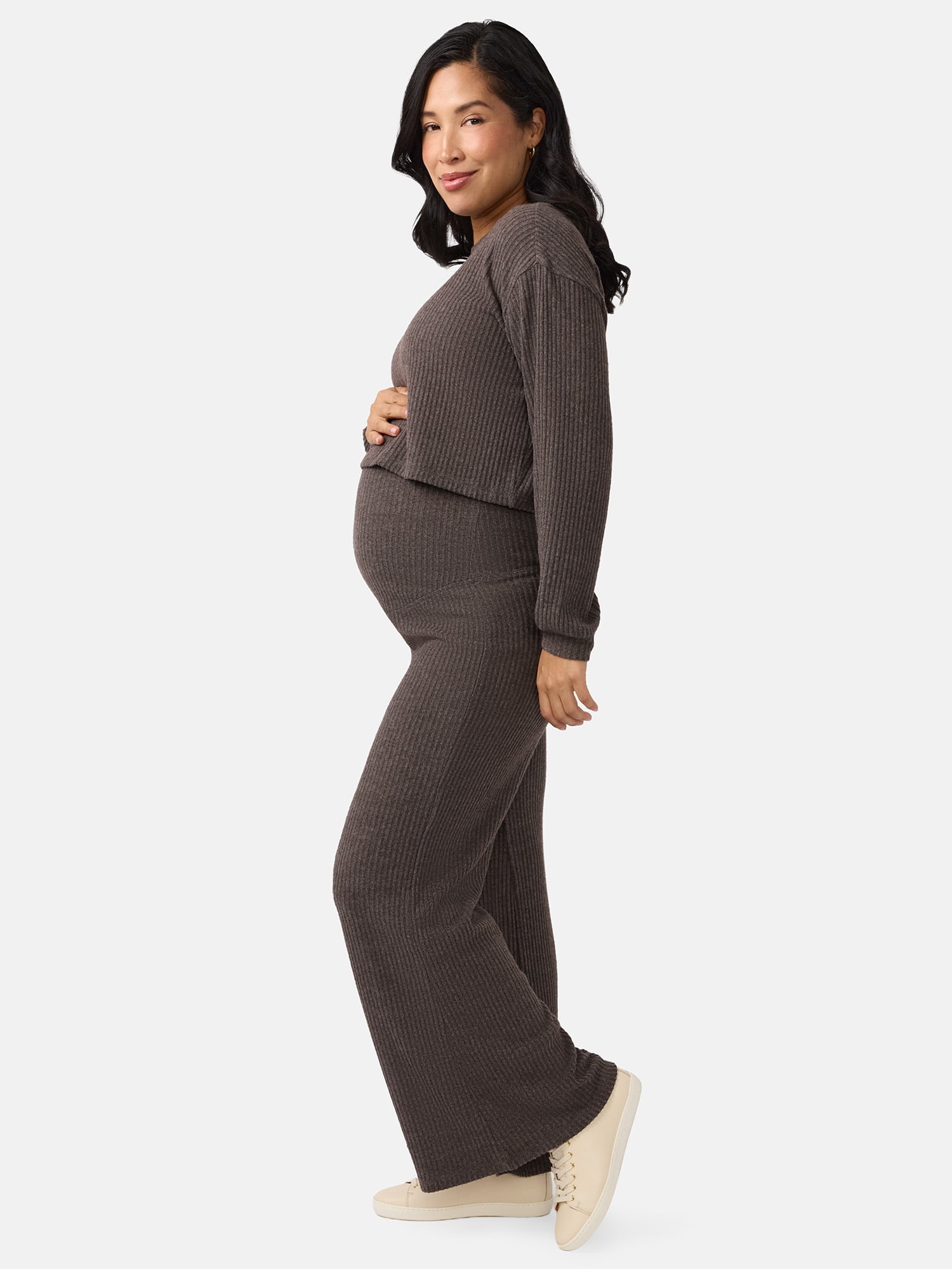 Ingrid & Isabel For Every Belly Women's Maternity Ribbed Top, Sizes S-XXL