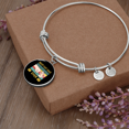 thumbnail image 3 of Best Cat Dad Ever Bracelet Stainless Steel or 18k Gold Circle Bangle, 3 of 7