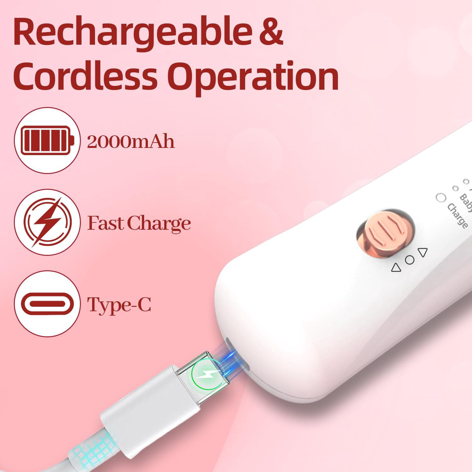 Professional Manicure Pedicure Kit, Electric Nail File Set, Cordless Electric Nail Drill Machine, 5 Speeds Hand Foot Care Tool for Nail Grind Trim Polish
