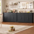 thumbnail image 6 of Homfa Modern Buffet Cabinet with 4 Drawers and 4 Doors, 59" W Sideboard Buffet Storage Cabinet with Shelves, for Kitchen Living Room Bedroom, Black, 6 of 8