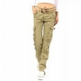 thumbnail image 2 of Womens Cargo Utility Work Hiking Army Military Multi Pockets Combat Casual Pants, 2 of 4