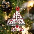 thumbnail image 5 of Colgante de árbol de Navidad creativo de madera pintada, decoración colgante navideña para el hogar, el perro negro 8, 5 of 5