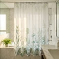 thumbnail image 5 of Unique Bargains Floral Print Sets, Waterproof Bath Curtain Green 71"W x 71"L, 5 of 7
