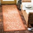 thumbnail image 2 of Safavieh Courtyard Nanda Botanical Indoor/Outdoor Runner Rug, Terracotta/Natural, 2'3" x 6'7", 2 of 9
