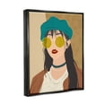 thumbnail image 3 of Boho Fashion Girl Portrait Botanical & Floral Graphic Art Jet Black Framed Art Print Wall Art, 3 of 6
