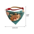 thumbnail image 2 of Tvtnvo Pet Scarf Collar Christmas Reindeer Dog Neck Accessory Adjustable Soft Fabric Holiday Photo Prop Festive Outfit for Pets and Dogs Relaxedable Easy to Wear Green 6.3x4.3in, 2 of 4