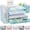 Blue, variant on 25 PCS Clear Plastic Drawer Organizer Set, 4 Sizes Desk Drawer Divider Organizers and Storage Bins for Makeup, Jewelry, Gadgets for Kitchen, Bedroom, Bathroom, Office