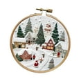 thumbnail image 4 of jifeng Christmas Embroidery Kit Christmas Pattern DIY Needlepoint Set with Instructions Village, 4 of 9