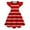 Red, variant on Summer Fashion Kids Girls Colorful Sequins Striped Dress Flying Sleeve Round Neck A-Line Dress Casual Clothes