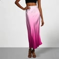 thumbnail image 2 of ZToonmas Women's Elastic Waist Satin Maxi Slip Skirt High Waist Flowy Silky Long Skirt for Casual and Loungewear, 2 of 7