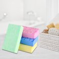 thumbnail image 4 of Inteprter Esponja de baño reutilizable, lavable, suave, de mano, de Color sólido, para hombres y mujeres, removedor de piel muerta, esponjas Juegos de accesorios de baño Amarillo, 4 of 6