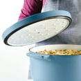 thumbnail image 6 of KitchenAid Enameled Cast 6 Quart Iron Induction Dutch Oven, Metal Utensil, Broiler and Oven Safe to 500°F, Blue Velvet, 6 of 11