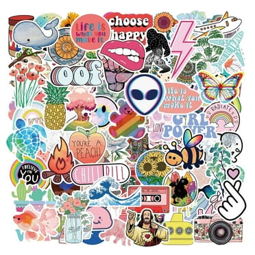 100Pcs Stickers Pack,Cute Cartoon Stickers Graffiti DIY Waterproof Phone Laptop Luggage Skateboard Scrapbook Travel Suitcase for Kid/Adults Toy Sticker