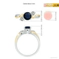 thumbnail image 6 of ANGARA Natural 1 Ct Sapphire and Diamond Twisted Vine Ring in 14K White & Yellow Gold for Women (Size-6mm) | September Birthstone, Anniversary, Jewelry Gift for Women | Natural Blue Sapphire Ring, 6 of 10